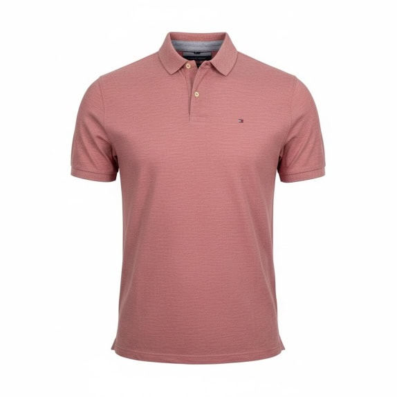 Tommy Hilfiger Polo Μπλούζα Classic Fit Logo Κεραμιδί Ανδρική L