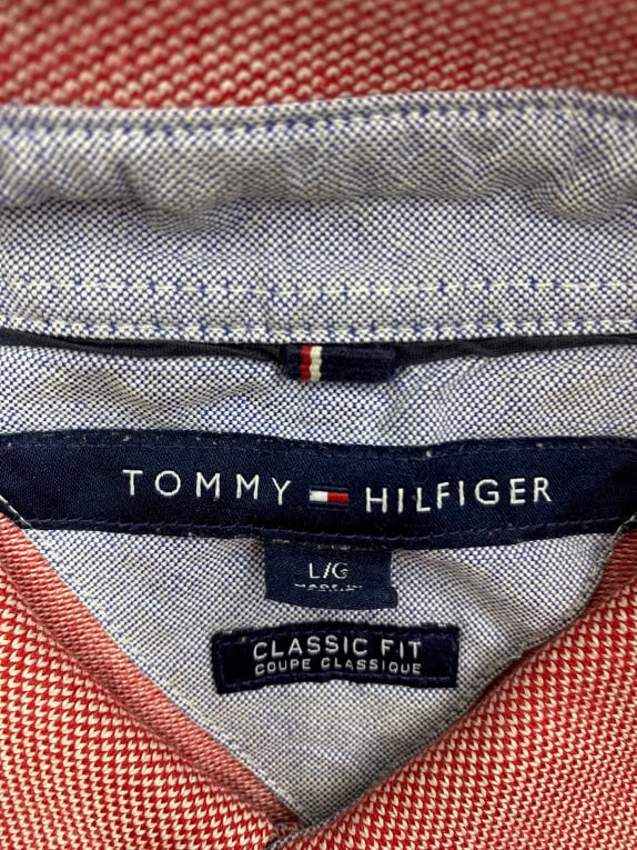 Tommy Hilfiger Polo Μπλούζα Classic Fit Logo Κεραμιδί Ανδρική L