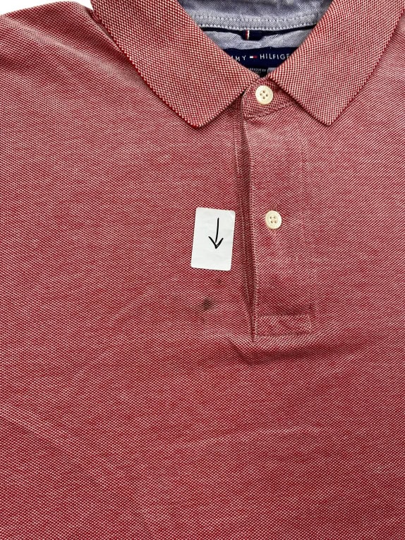 Tommy Hilfiger Polo Μπλούζα Classic Fit Logo Κεραμιδί Ανδρική L