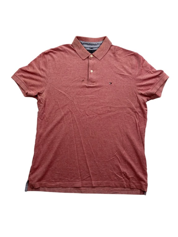 Tommy Hilfiger Polo Μπλούζα Classic Fit Logo Κεραμιδί Ανδρική L