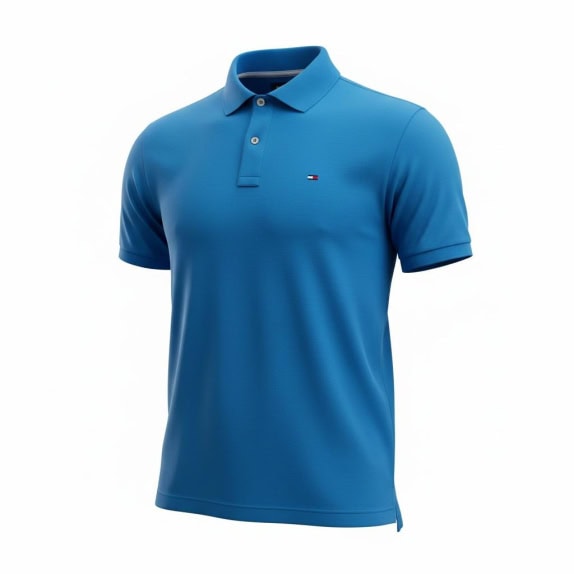 TOMMY HILFIGER Polo Custom Fit Blu da Uomo M