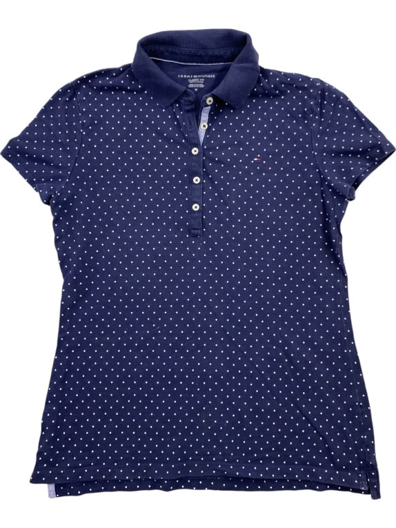 Tommy Hilfiger Polo Μπλούζα Μπλε Πουά Γυναικεία M