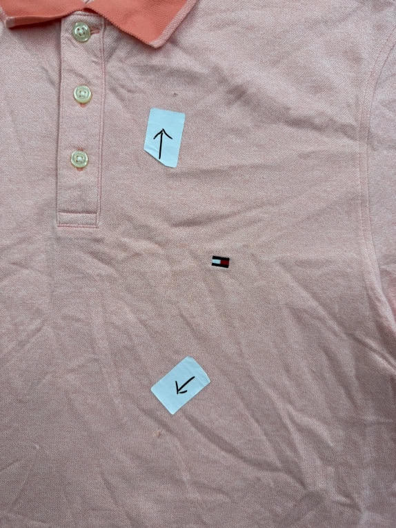 TOMMY HILFIGER Slim Fit Polo Shirt Logo Pink Men’s XL