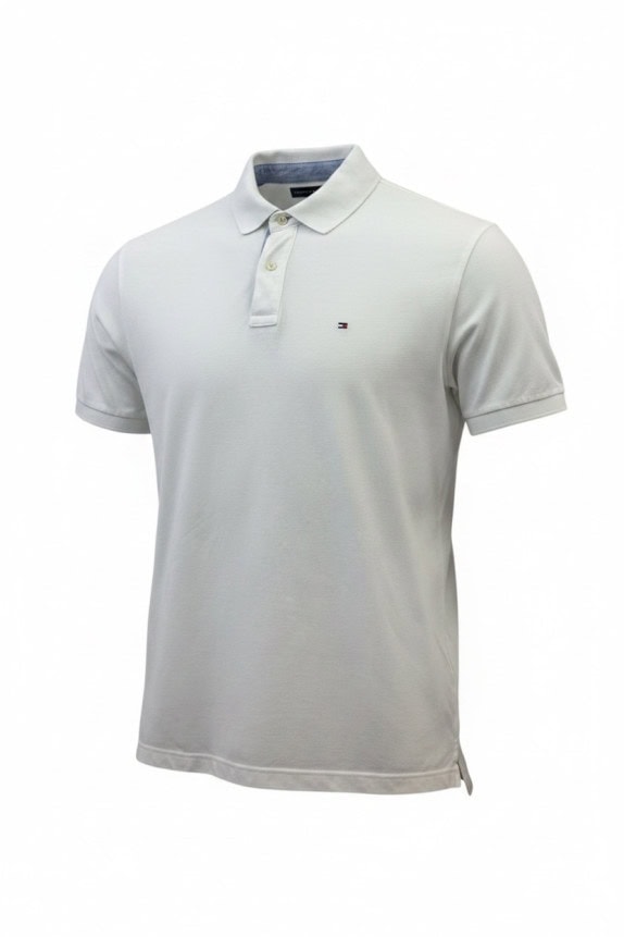 TOMMY HILFIGER POLO SHIRT CLASSIC OFF WHITE MENS PRE OWNED XL