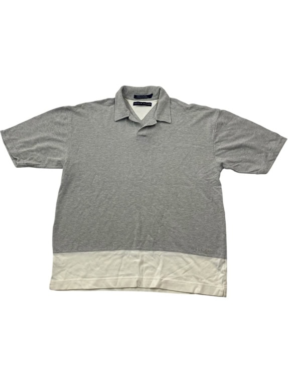 Tommy Hilfiger Polo Shirt Δίχρωμο Γκρι Εκρού Unisex M–L