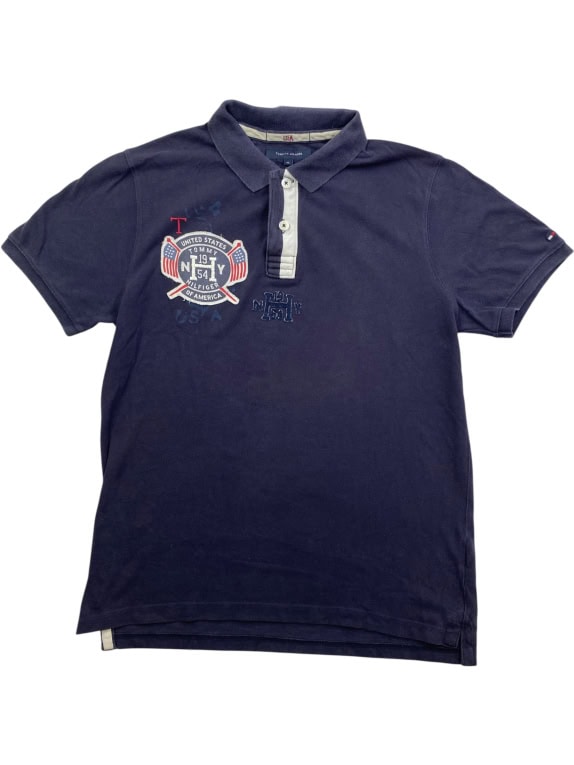 Tommy Hilfiger Polo Shirt Logo Navy Size XL