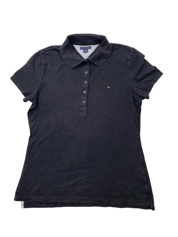 Tommy Hilfiger Polo Shirt Μαύρο Logo Γυναικείο L