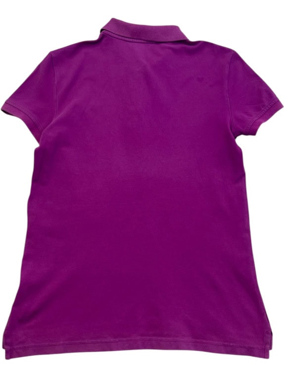 TOMMY HILFIGER POLO SHIRT MINIMAL FUCHSIA WOMEN PRE OWNED XS