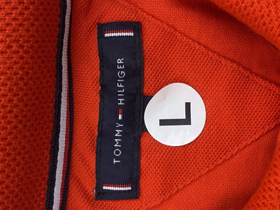 TOMMY HILFIGER POLO SHIRT MINIMAL RED ΑΝΤΡΙΚΟ PRE OWNED L