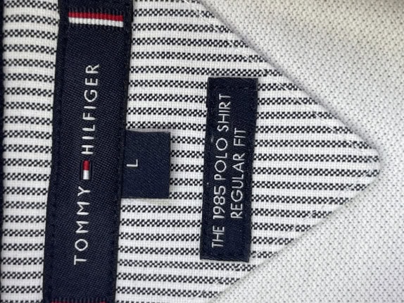 TOMMY HILFIGER POLO SHIRT MINIMAL WHITE ΑΝΤΡΙΚΟ PRE OWNED L