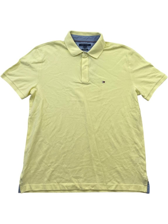 TOMMY HILFIGER POLO SHIRT MINIMAL YELLOW ΑΝΤΡΙΚΟ PRE OWNED L