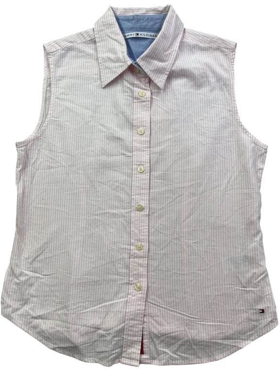 TOMMY HILFIGER ΠΟΥΚΑΜΙΣΟ ΑΜΑΝΙΚΟ VINTAGE ΡΟΖ ΓΥΝΑΙΚΕΙΟ L pre-owned