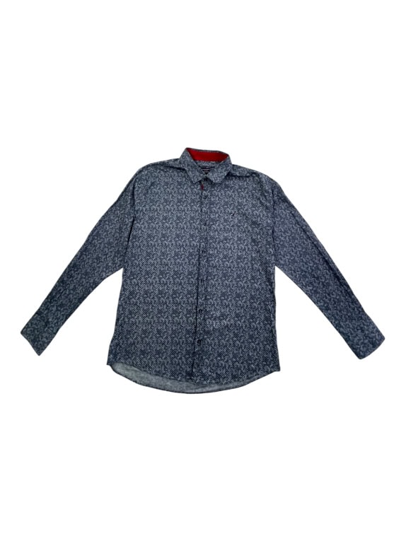 TOMMY HILFIGER ΠΟΥΚΑΜΙΣΟ CASUAL LOGO ΜΠΛΕ ΑΝΔΡΙΚΟ XL