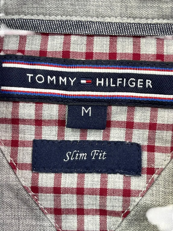 TOMMY HILFIGER SHIRT CLASSIC GREY MENS PRE OWNED M