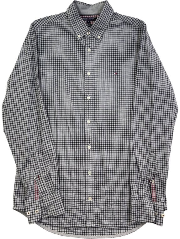 TOMMY HILFIGER SHIRT CLASSIC GREY MENS PRE OWNED M