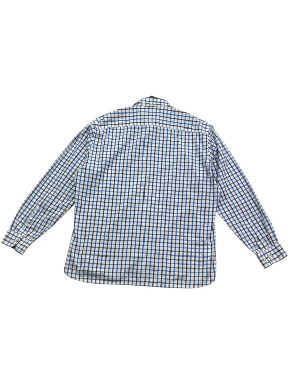 TOMMY HILFIGER Shirt Custom Fit Plaid Blue-White Men's XXL