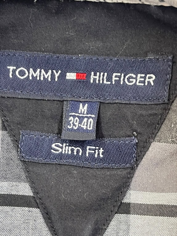 TOMMY HILFIGER ΠΟΥΚΑΜΙΣΟ ΚΑΡΟ ΓΚΡΙ ΜΑΥΡΟ ΑΝΤΡΙΚΟ PRE OWNED M