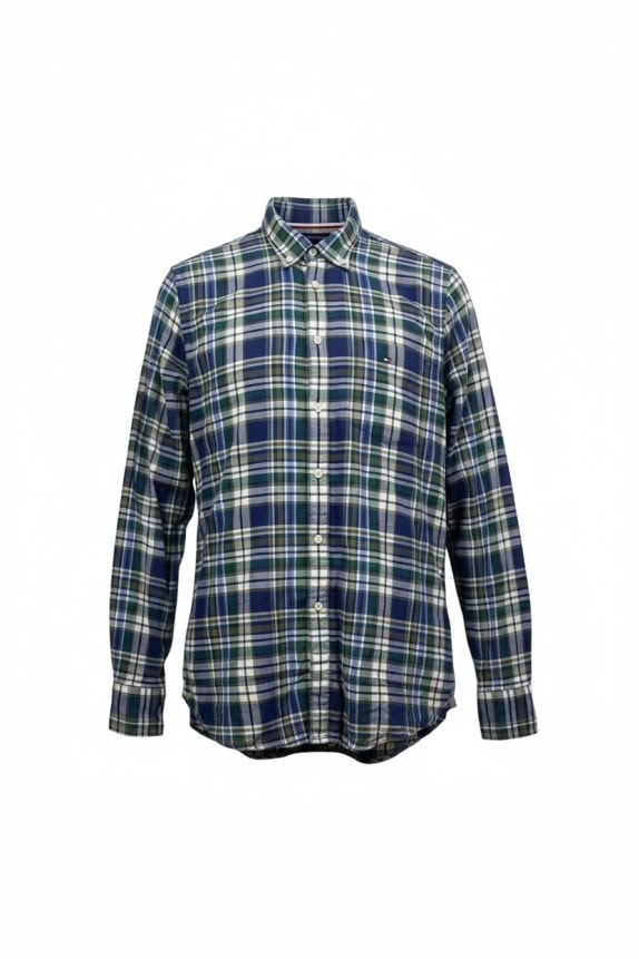 TOMMY HILFIGER Checkered Shirt Logo Multicolor Men's M