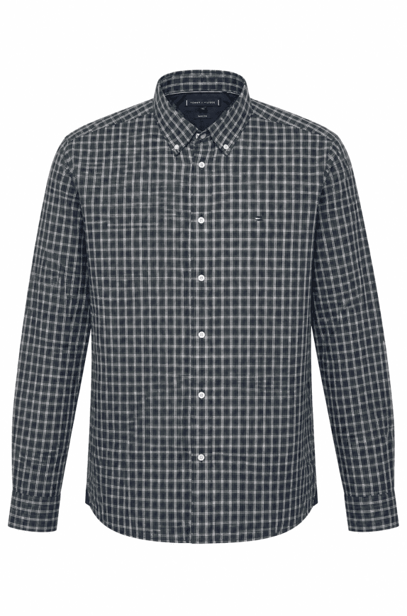 TOMMY HILFIGER CAMICIA A QUADRI CLASSIC BLU UOMO PRE OWNED L