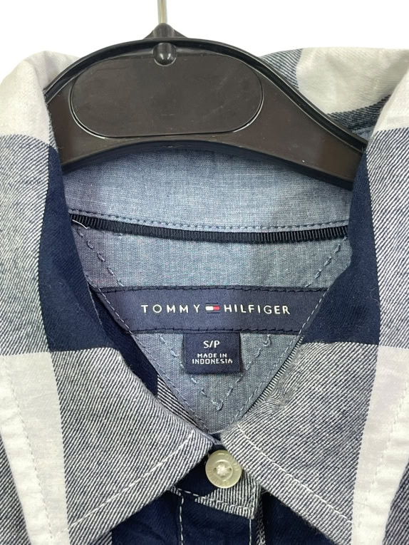 TOMMY HILFIGER CAMICIA A QUADRI VINTAGE BLU DA DONNA M usata