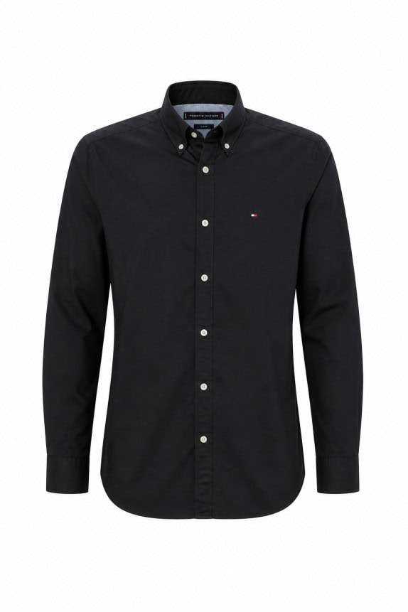 TOMMY HILFIGER ΠΟΥΚΑΜΙΣΟ MINIMAL ΜΑΥΡΟ ΑΝΤΡΙΚΟ PRE OWNED M