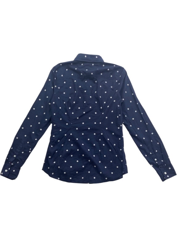 TOMMY HILFIGER Πουκάμισο Πουά Classic Fit Λογότυπο Μπλε Γυναικείο XS