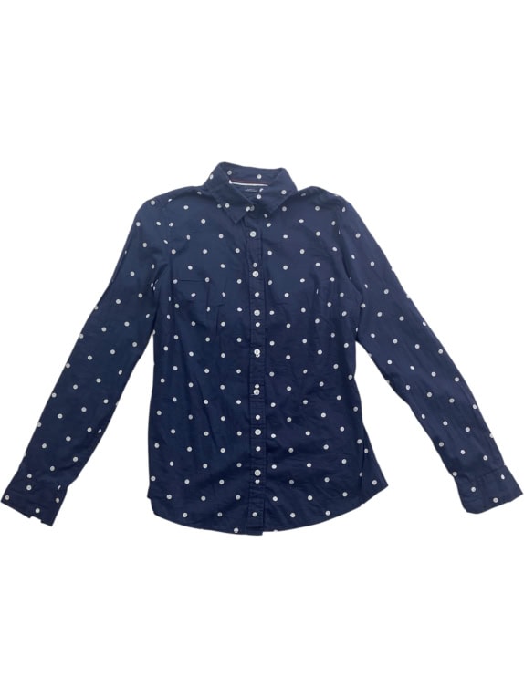 TOMMY HILFIGER Πουκάμισο Πουά Classic Fit Λογότυπο Μπλε Γυναικείο XS