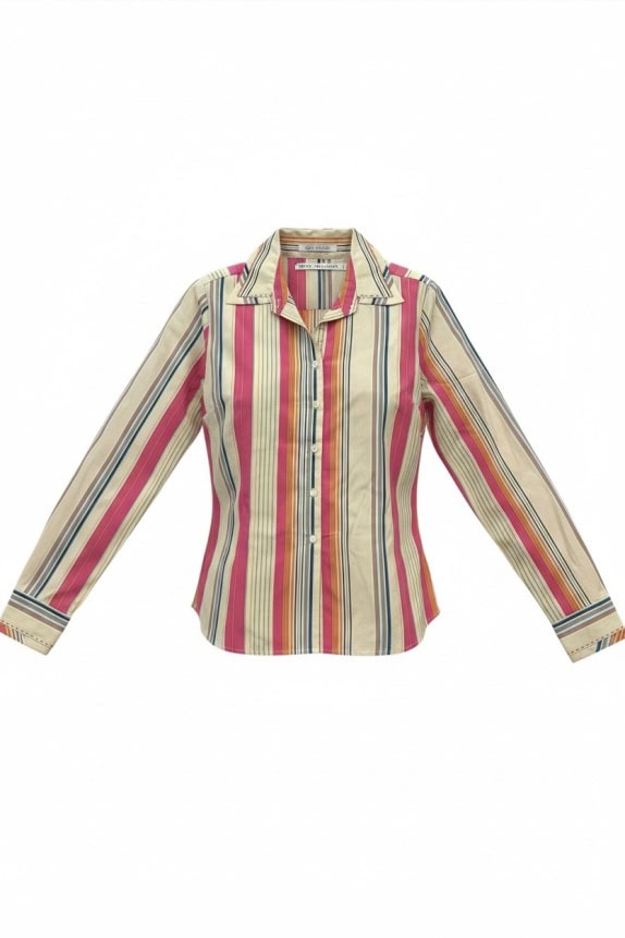 TOMMY HILFIGER ΠΟΥΚΑΜΙΣΟ RETRO CREAM ΡΙΓΕ ΓΥΝΑΙΚΕΙΟ PRE OWNED XS