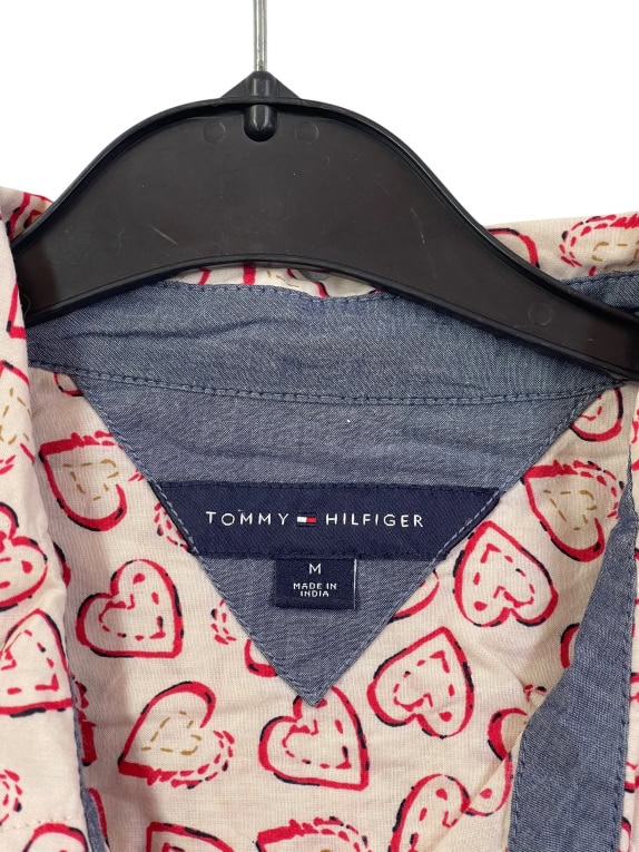TOMMY HILFIGER ΠΟΥΚΑΜΙΣΟ RETRO ΛΕΥΚΟ ΚΟΚΚΙΝΟ ΑΝΤΡΙΚΟ M pre-owned