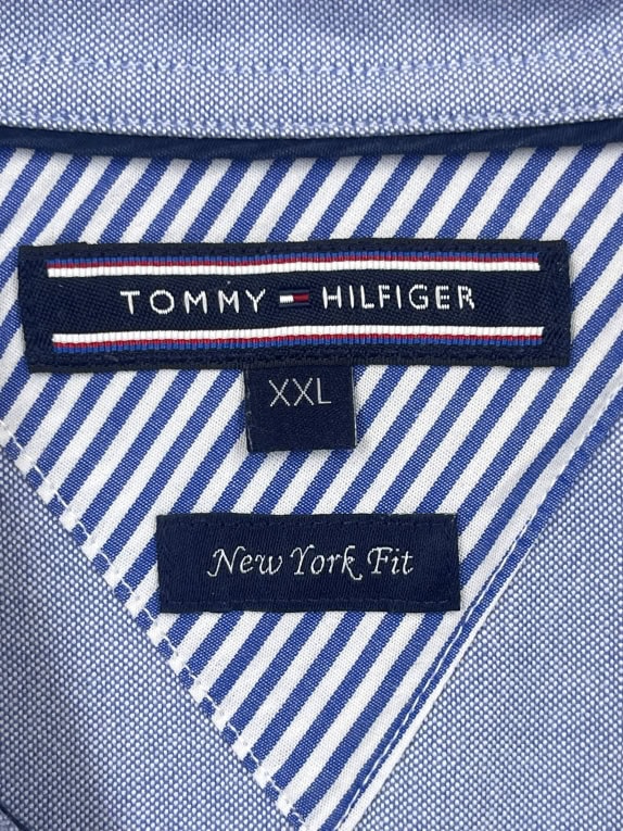 TOMMY HILFIGER ΠΟΥΚΑΜΙΣΟ RETRO ΜΠΛΕ ΑΝΤΡΙΚΟ XXL pre-owned