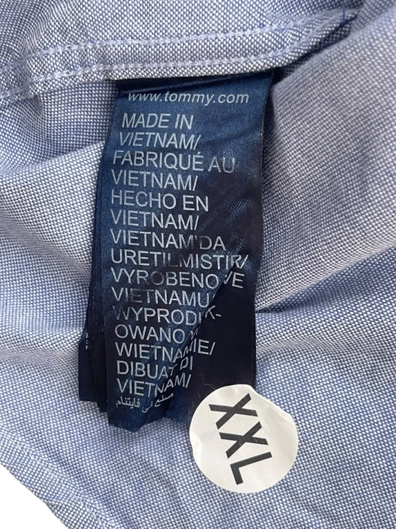 TOMMY HILFIGER ΠΟΥΚΑΜΙΣΟ RETRO ΜΠΛΕ ΑΝΤΡΙΚΟ XXL pre-owned