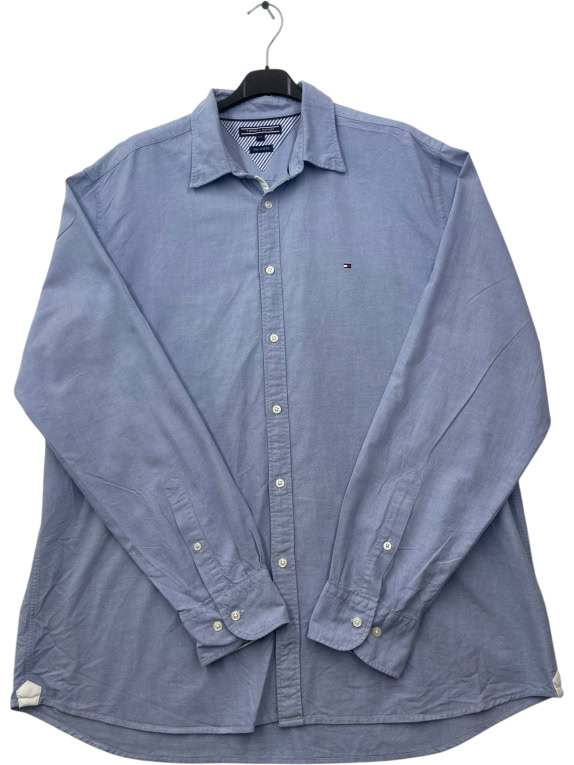 TOMMY HILFIGER ΠΟΥΚΑΜΙΣΟ RETRO ΜΠΛΕ ΑΝΤΡΙΚΟ XXL pre-owned