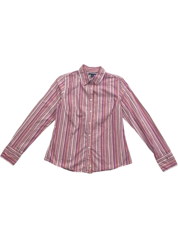 TOMMY HILFIGER Πουκάμισο Ριγέ Classic Logo Πολύχρωμο Γυναικείο M