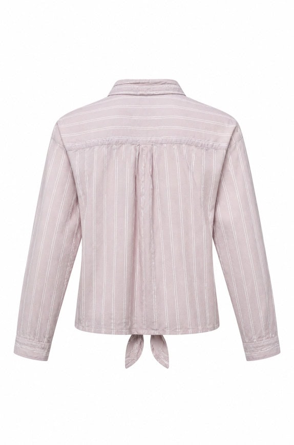 TOMMY HILFIGER SHIRT STRIPED PINK WOMEN PRE OWNED M