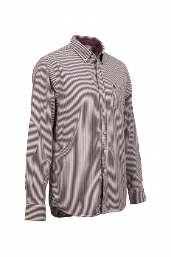 TOMMY HILFIGER ΠΟΥΚΑΜΙΣΟ ΡΙΓΕ VINTAGE STYLE ΜΠΟΡΝΤΩ ΑΝΔΡΙΚΟ Medium preowned