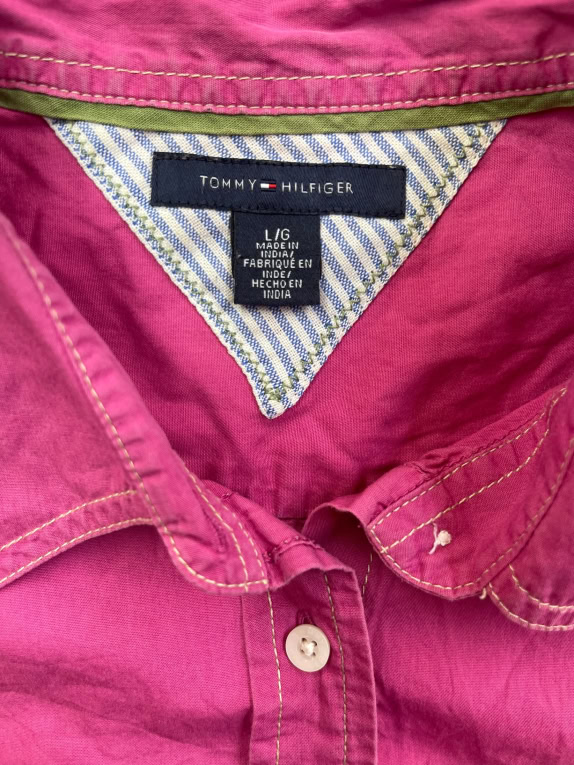 TOMMY HILFIGER ΠΟΥΚΑΜΙΣΟ VINTAGE ΦΟΥΞΙΑ ΓΥΝΑΙΚΕΙΟ L pre-owned