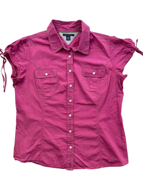 TOMMY HILFIGER ΠΟΥΚΑΜΙΣΟ VINTAGE ΦΟΥΞΙΑ ΓΥΝΑΙΚΕΙΟ L pre-owned