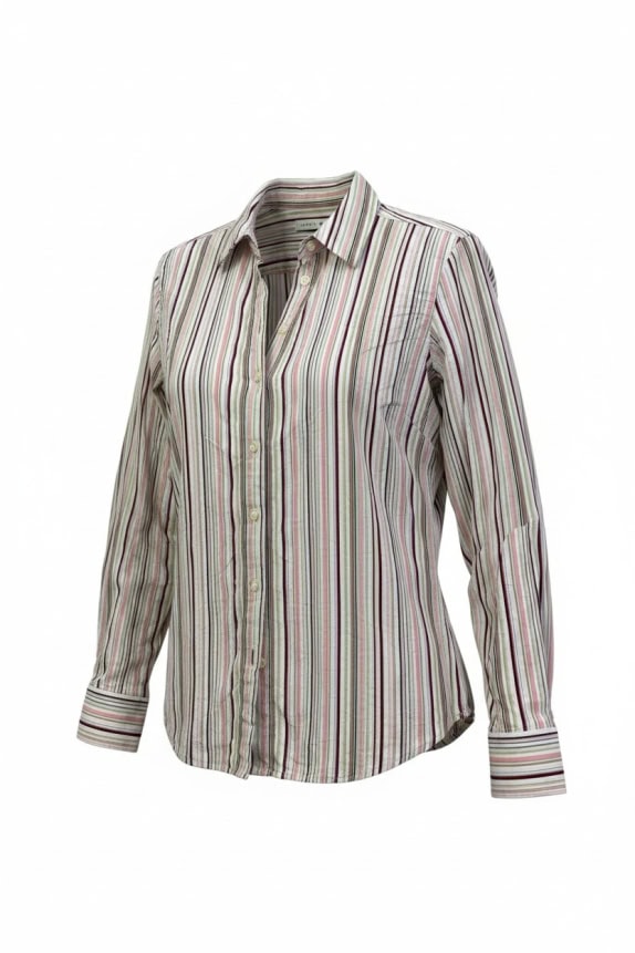 TOMMY HILFIGER ΠΟΥΚΑΜΙΣΟ VINTAGE ΠΟΛΥΧΡΩΜΟ ΡΙΓΕ ΓΥΝΑΙΚΕΙΟ L pre-owned