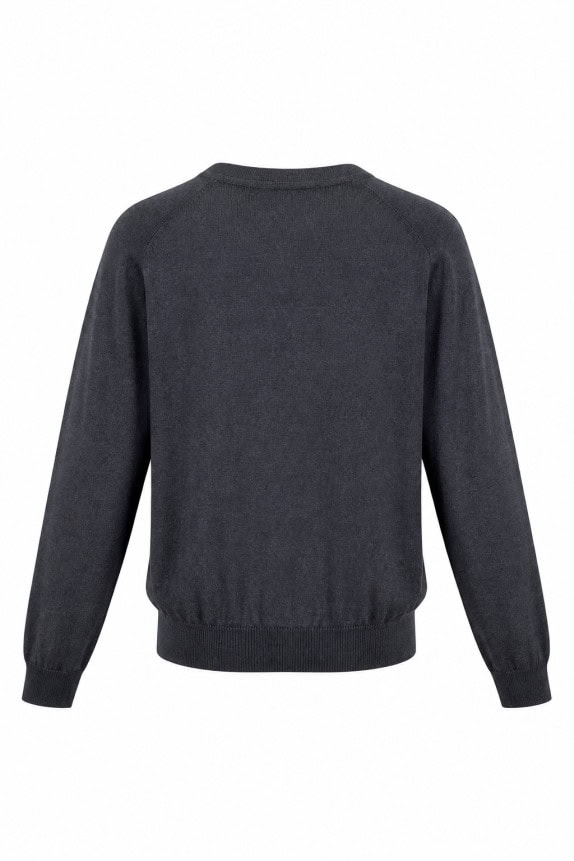 TOMMY HILFIGER ΠΟΥΛΟΒΕΡ ΜΕ ΛΑΙΜΟΚΟΨΗ V MINIMAL ΣΚΟΥΡΟ ΓΚΡΙ ΑΝΤΡΙΚΟ PRE OWNED XL