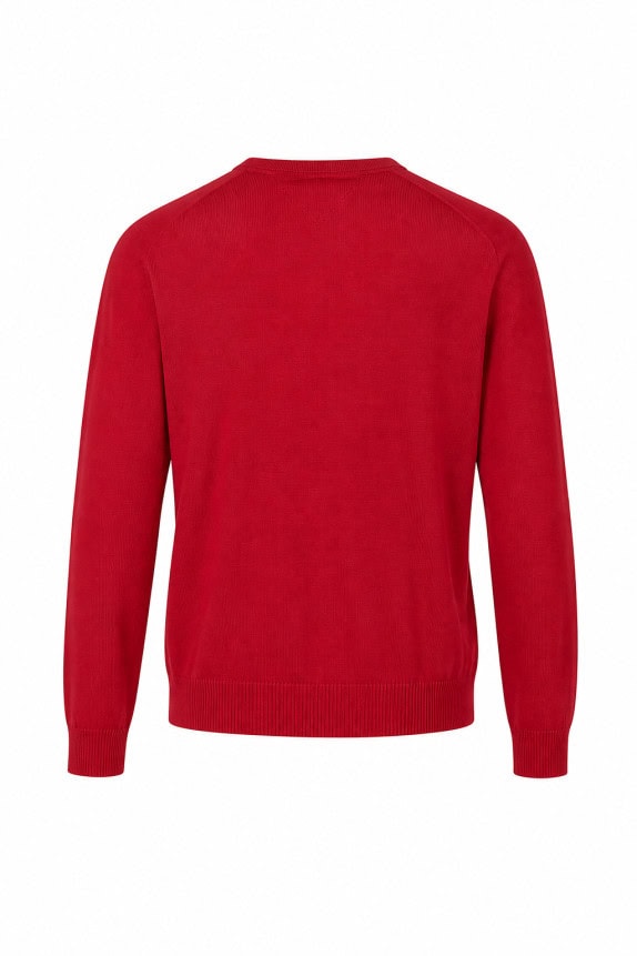 TOMMY HILFIGER ΠΟΥΛΟΒΕΡ V NECK ΜΟΝΟΧΡΩΜΟ ΚΟΚΚΙΝΟ ΑΝΤΡΙΚΟ PRE OWNED L
