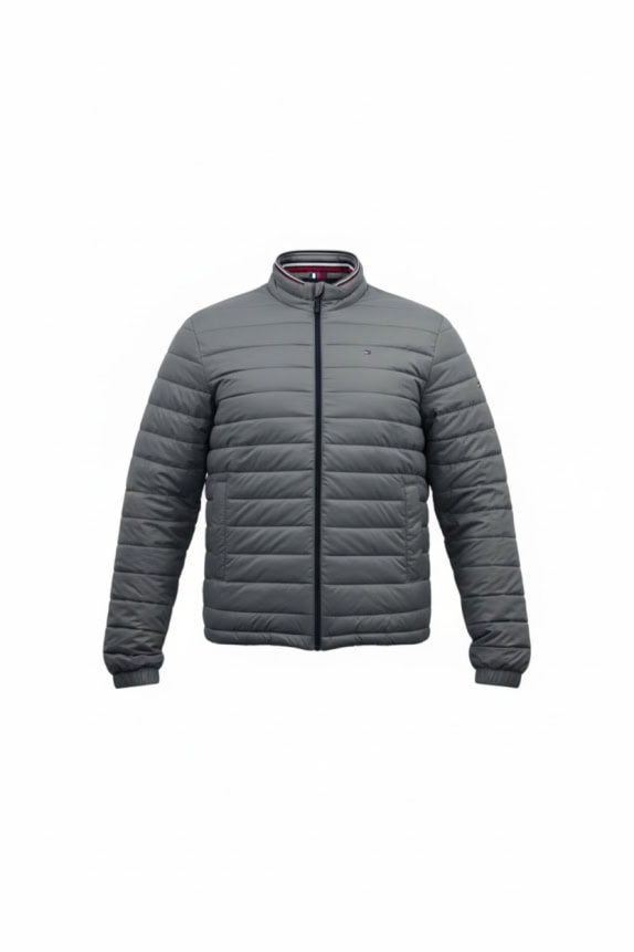 TOMMY HILFIGER Puffer Jacket Casual Logo Γκρι Ανδρικό M