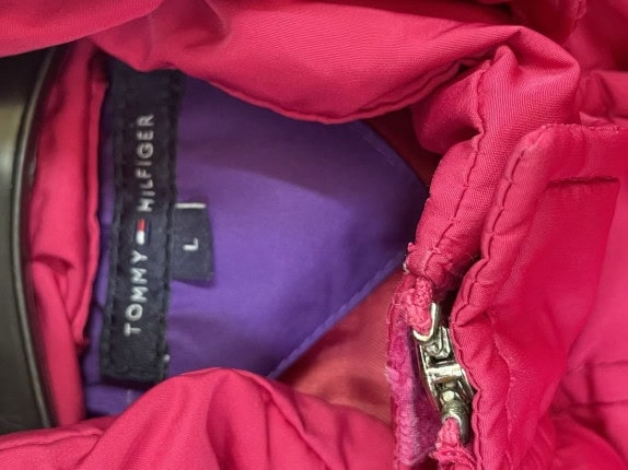TOMMY HILFIGER PUFFER ΜΠΟΥΦΑΝ MINIMAL ΦΟΥΞΙΑ ΓΥΝΑΙΚΕΙΟ PRE OWNED L