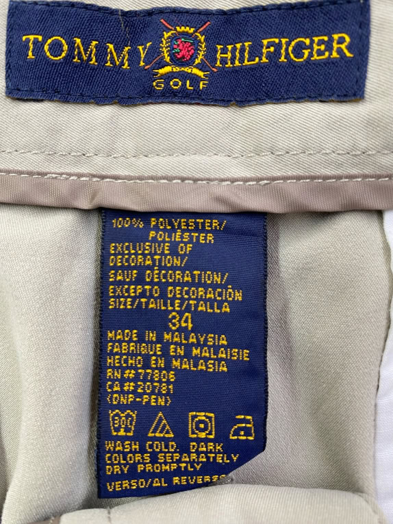 TOMMY HILFIGER RETRO GOLF SHORTS WITH EMBROIDERED LOGO BEIGE UNISEX L