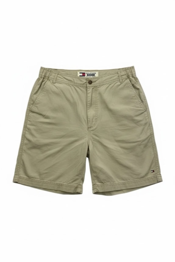 TOMMY HILFIGER pantaloncini vintage con logo beige da donna XS