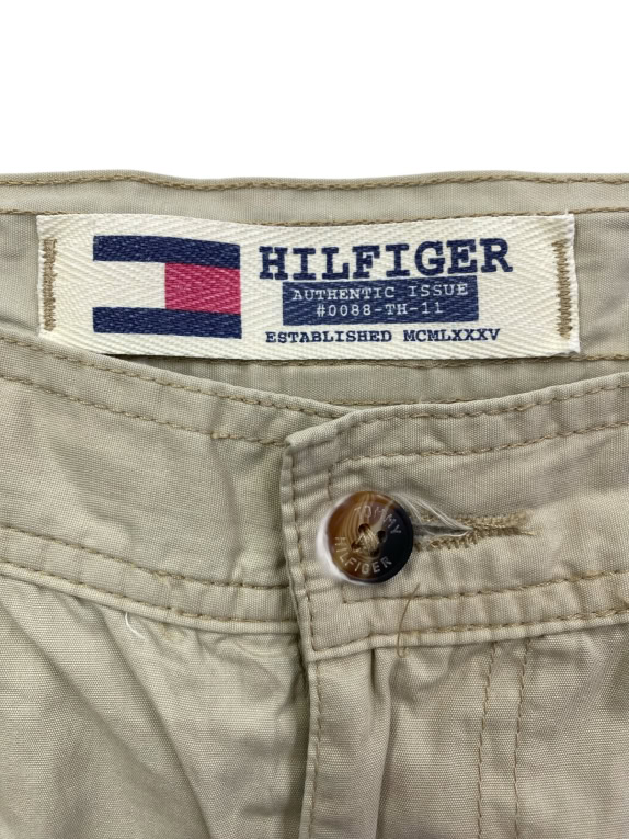 TOMMY HILFIGER pantaloncini vintage con logo beige da donna XS