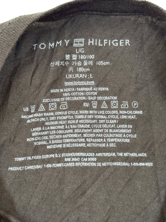 TOMMY HILFIGER T SHIRT MINIMAL ΜΑΥΡΟ ΑΝΤΡΙΚΟ PRE OWNED L