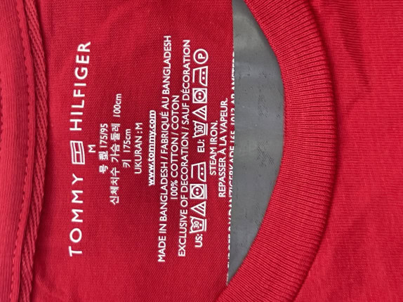 TOMMY HILFIGER T SHIRT MINIMAL RED ΑΝΤΡΙΚΟ PRE OWNED M