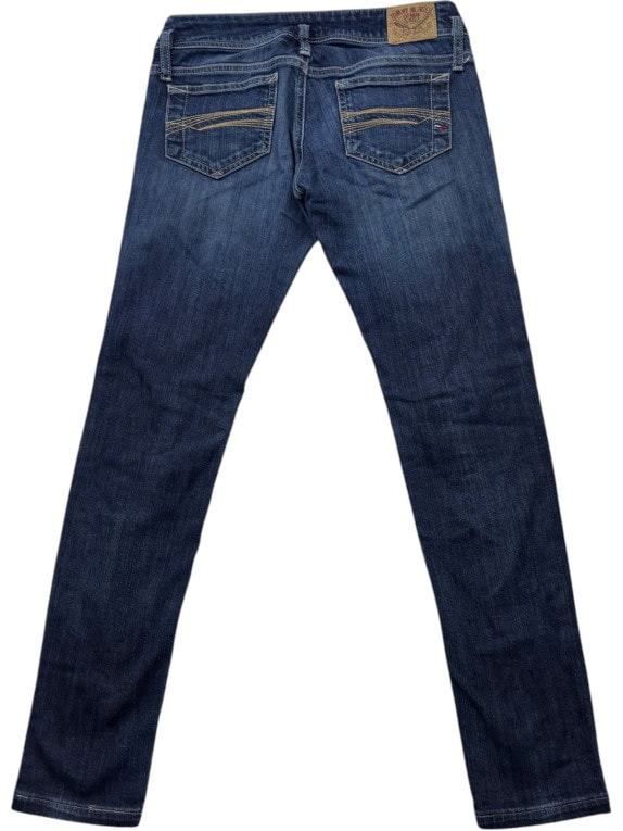 TOMMY HILFIGER ΤΖΙΝ ΠΑΝΤΕΛΟΝΙ DISTRESSED ΜΠΛΕ ΓΥΝΑΙΚΕΙΟ PRE OWNED S