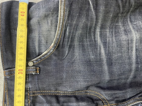 Y2K TOMMY HILFIGER ΤΖΙΝ ΠΑΝΤΕΛΟΝΙ WASHED ΣΚΟΥΡΟ ΜΠΛΕ ΑΝΤΡΙΚΟ PRE OWNED M