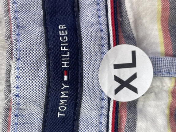 TOMMY HILFIGER ΒΕΡΜΟΥΔΑ STRIPED ΜΠΕΖ ΑΝΔΡΙΚΟ PRE OWNED XL